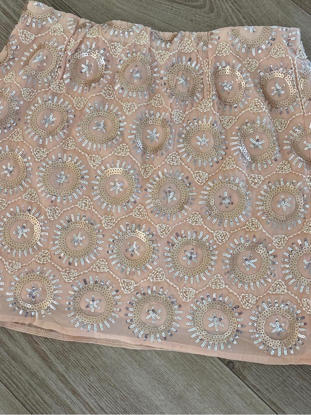 Beaded mini skirt